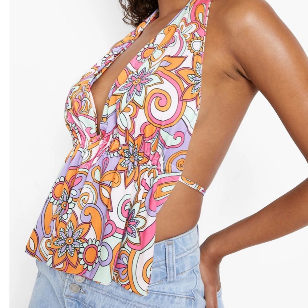 Printed backless top